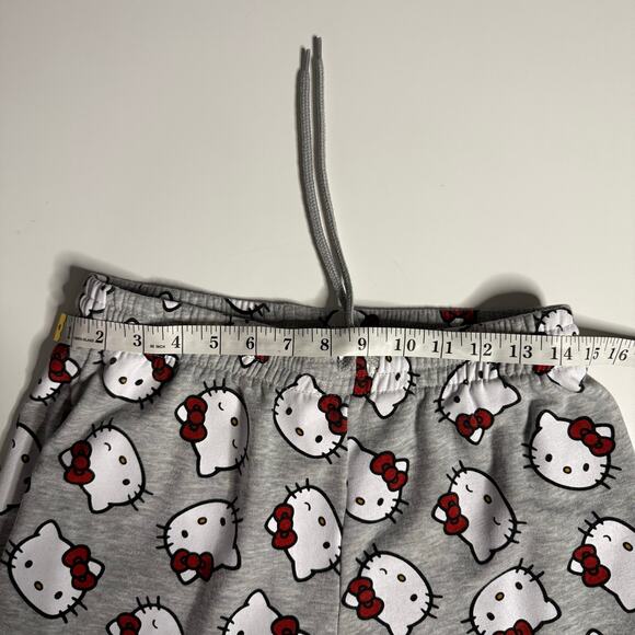 Hello Kitty Womens Sweatpants Joggers Gray Allover Print Sanrio M Hybrid Apparel - Picture 5 of 7
